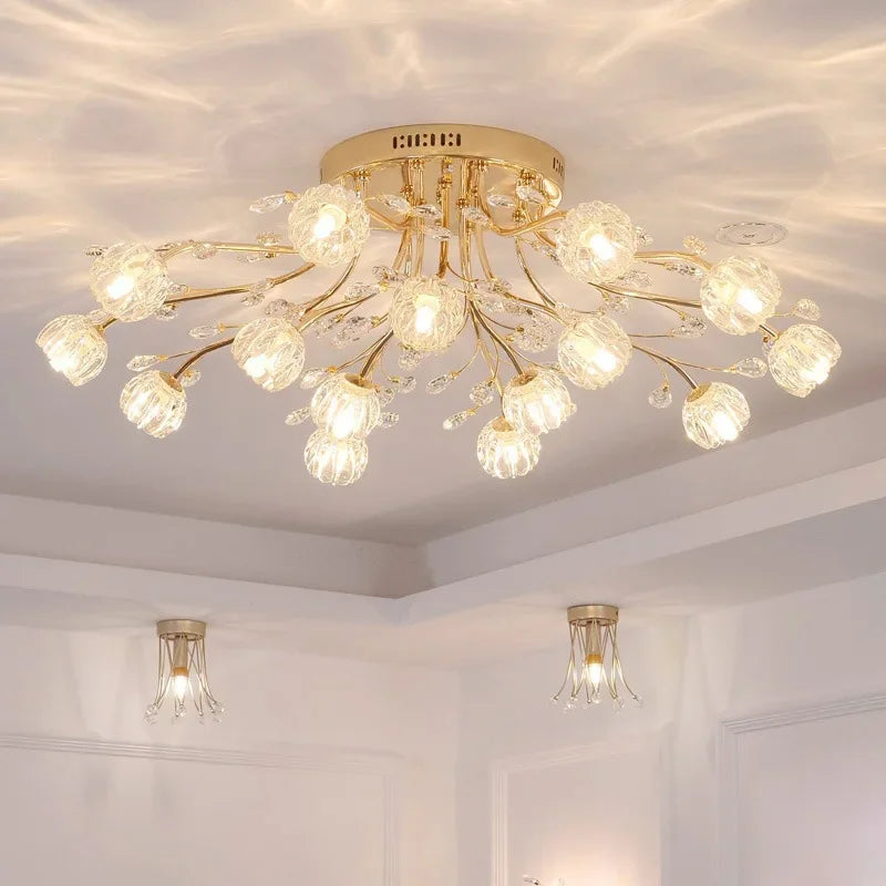 Plafonnier moderne en cristal pour un éclairage luxueux Marceau Dessin - Reflets Étincelants & Décor Élégant