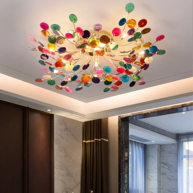 Plafonnier nordique en Agate de Jade naturel Gautier Horizon - Simplicité du Design & Décor Raffiné