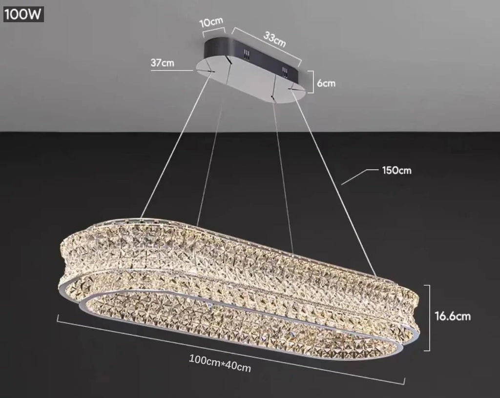 Lustre — De luxe en cristal pour restaurant bar et hôtel intérieur