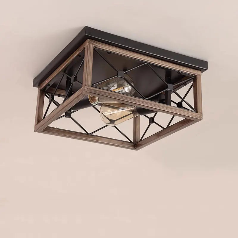 Plafonnier — Carré rétro américain luminaire décoratif idéal