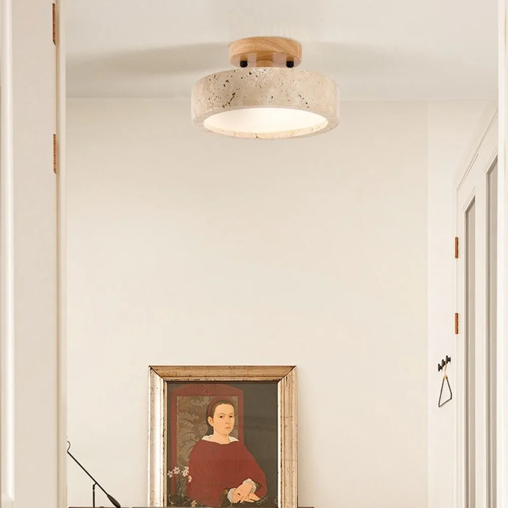 Plafonnier — En marbre wabi sabi pour décoration intérieure et extérieure