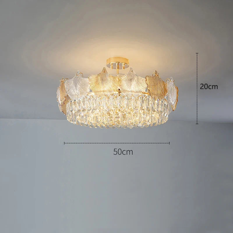 Lustre — En verre cristal design moderne pour intérieur élégant