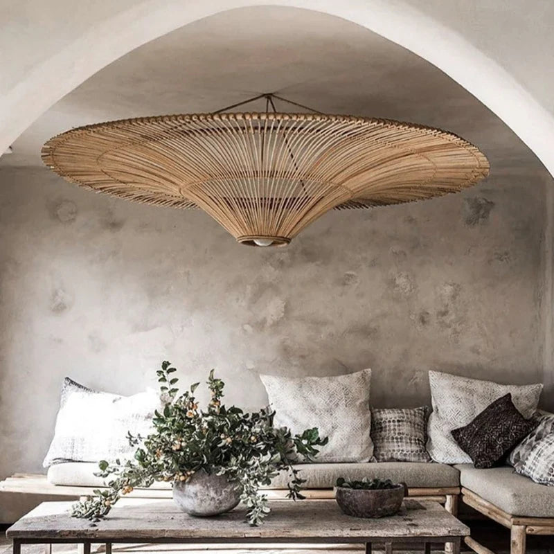 Lustre — Nordique en rotin parapluie moderne