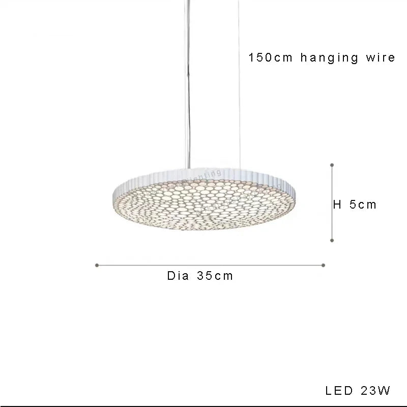 Plafonnier led minimaliste en nid d'abeille créatif et élégant Armand Horizon - Une Présence Sobre et Élégante