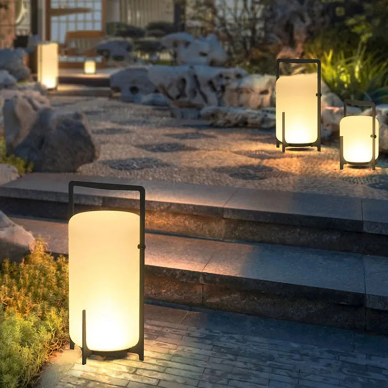 Lampadaire moderne solaire pour intérieur et extérieur – Orélian Orée