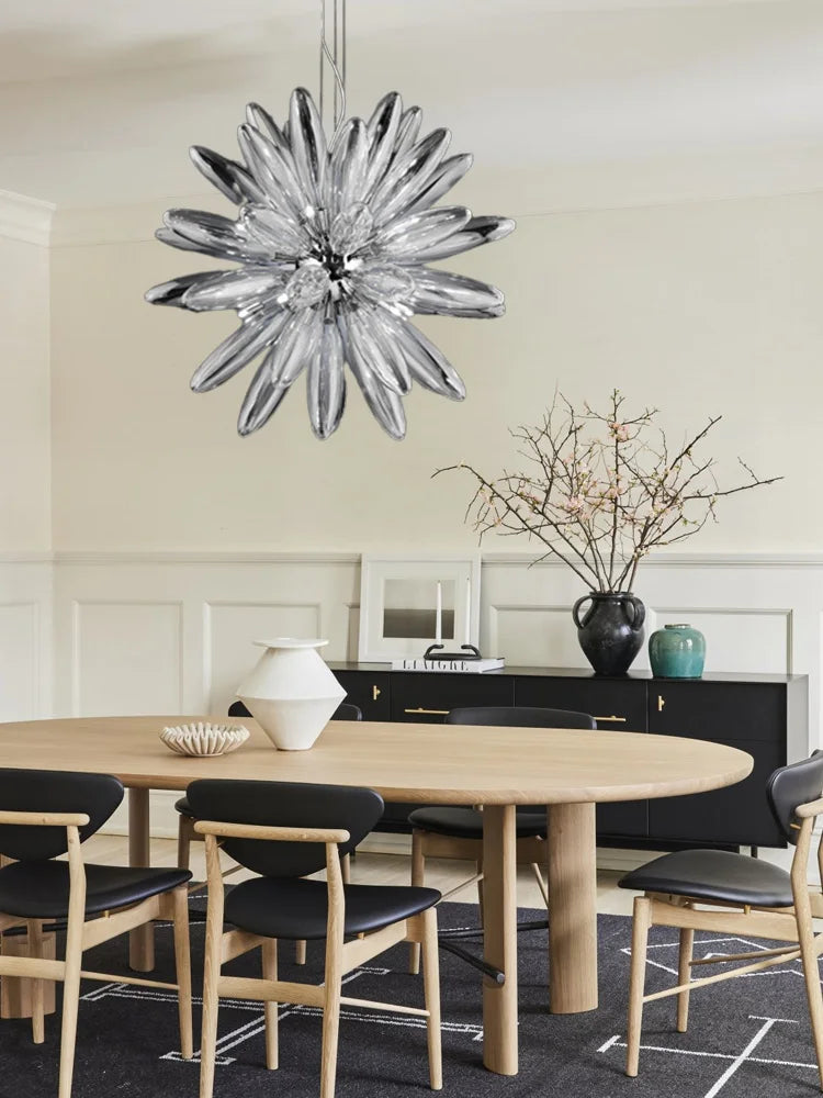 Abat-jour — À LED design avec abat-jour en verre élégante finition brillante
