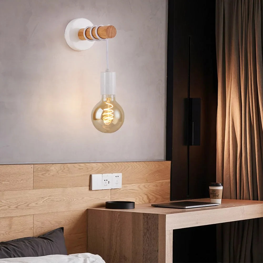 Applique murale — Moderne en bois pour éclairage intérieur et extérieur