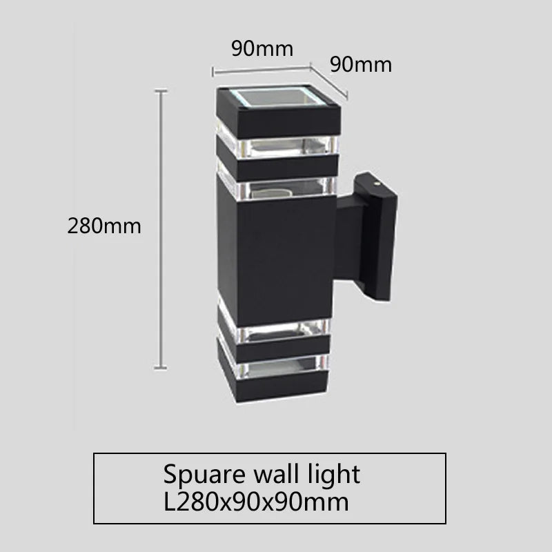 Applique murale — LED extérieure design rond ou carré