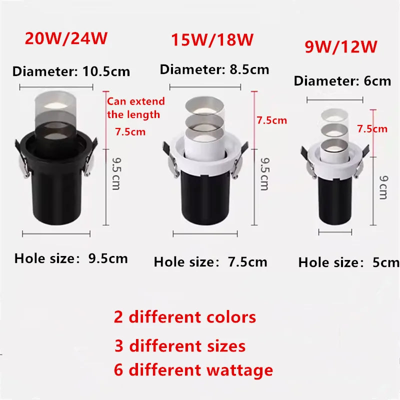 Spot led rotatif encastrable en aluminium design moderne avec puce epistar Violette Rumeur - Une Note Actuelle dans le Décor