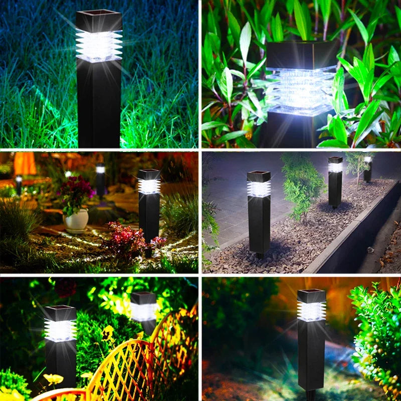 Lanterne solaire LED sur piquet pour jardin et allée – Jardélie