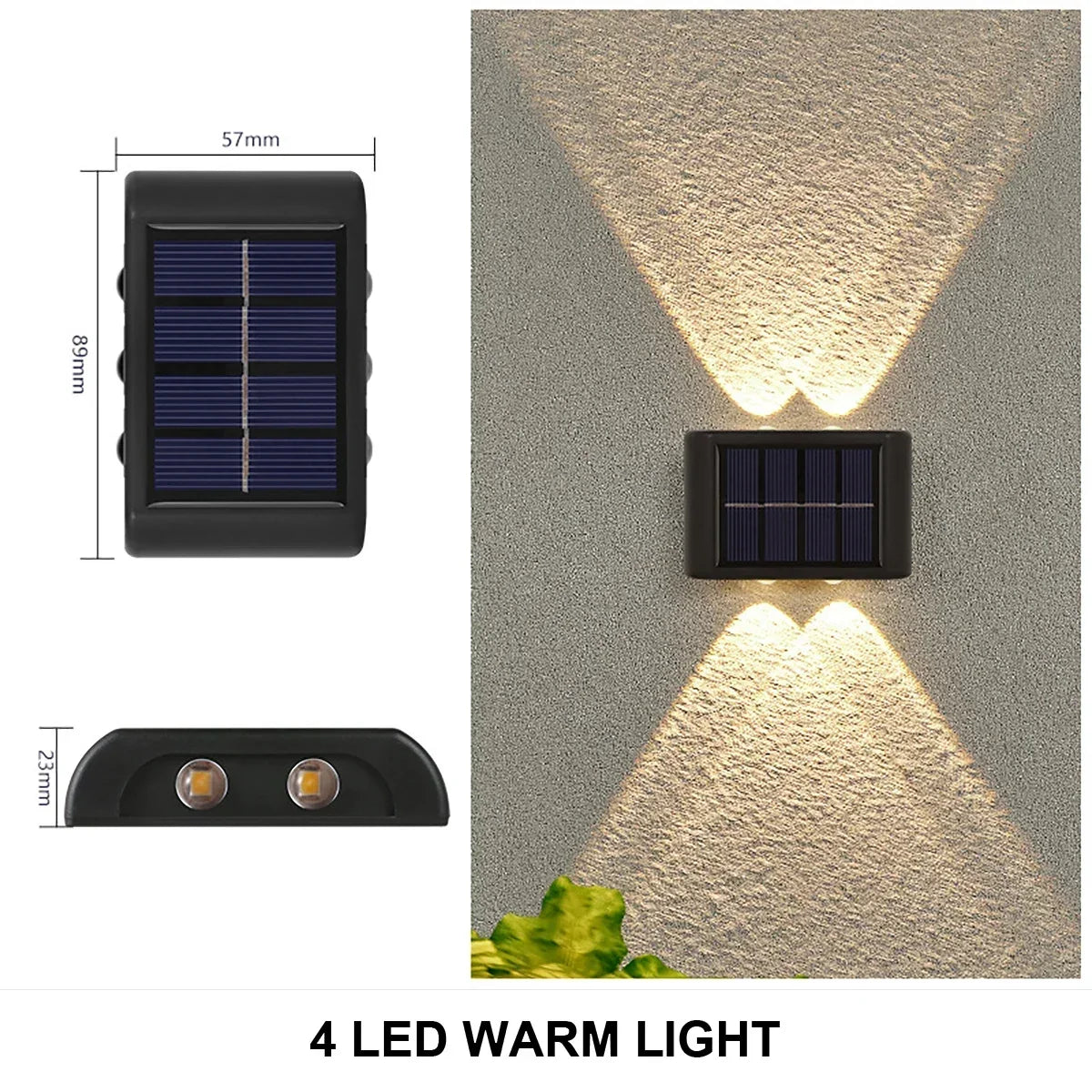 Applique murale — Solaire à LED éclairage extérieur étanche décoratif