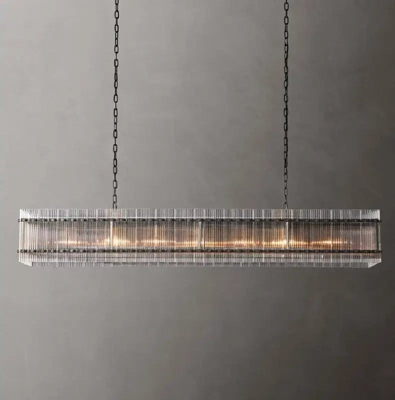 Lustre — Rectangulaire en cristal pour éclairage de luxe