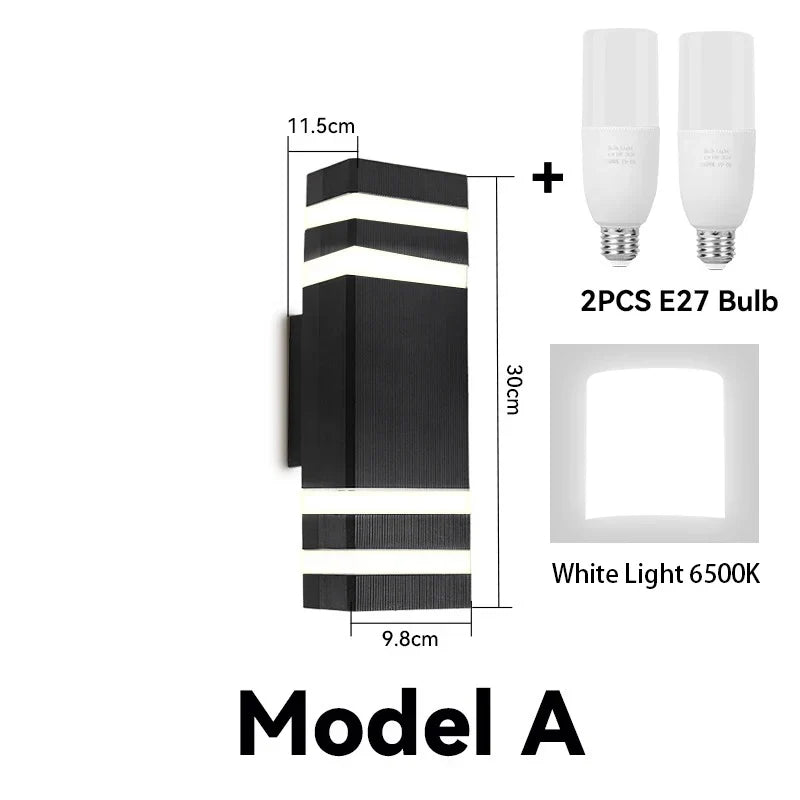 Applique murale — Décor applique murale LED lampes extérieures applique étanche externe escaliers éclairage chambre salon luminaire maison lampe décorative mur