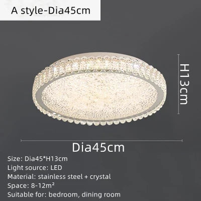 Plafonnier — LED rond moderne en cristal pour restaurant hôtel 2022