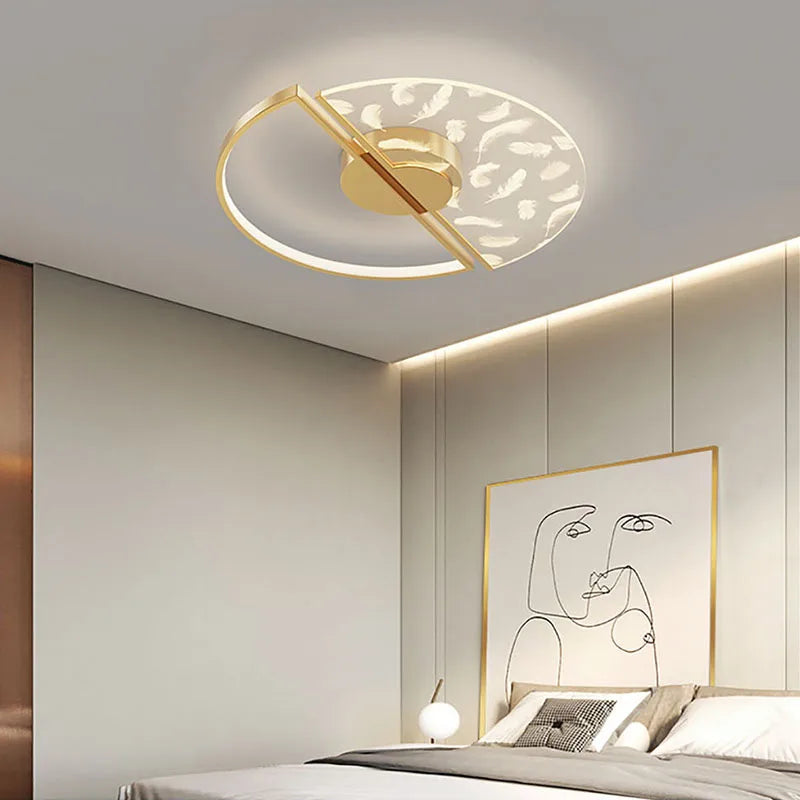 Plafonnier led moderne pour décoration intérieure et éclairage élégant Samia Volute - Une Note Actuelle dans le Décor
