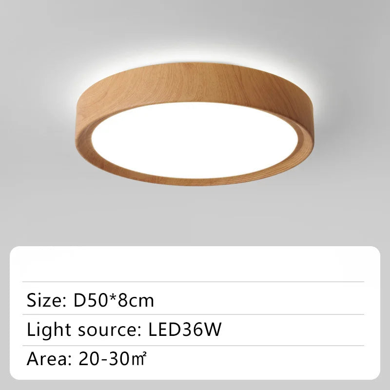 Plafonnier led rond en bois éclairage d'intérieur luminaire décoratif Paul Souffle - Esprit Naturel & Décor Chaleureux