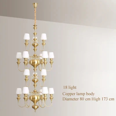 Lustre — À LED en cuivre noir pour décoration d'hôtel élégant