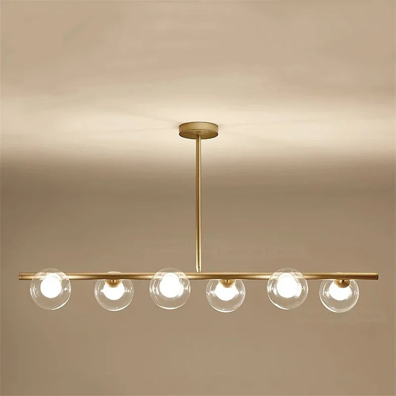 Lustre — LED moderne avec lampes à billes en verre nordique