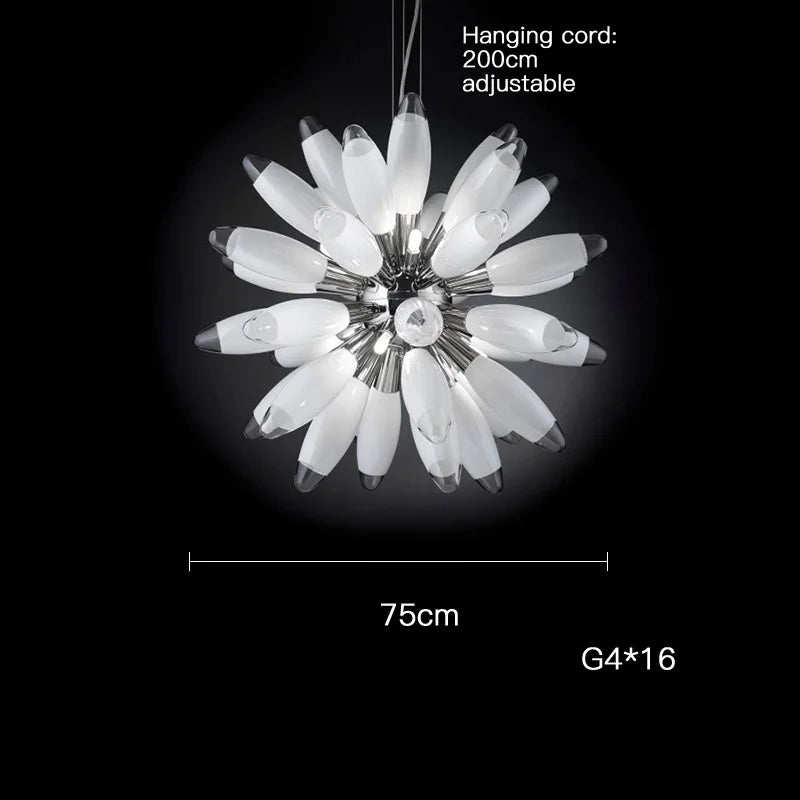 Abat-jour — À LED design avec abat-jour en verre élégante finition brillante