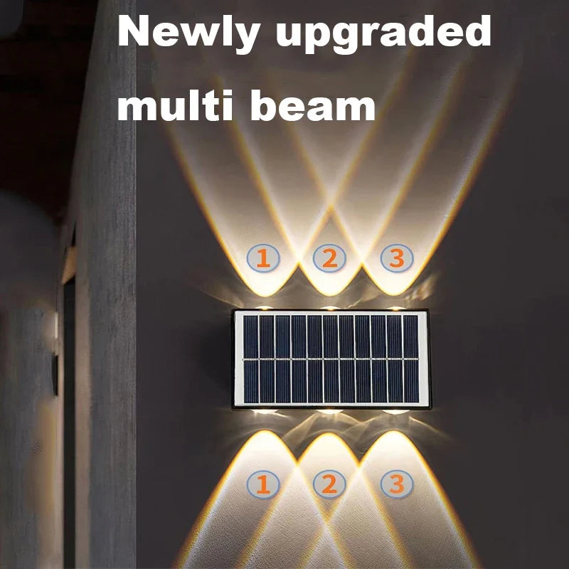 Applique murale — Solaire LED moderne étanche pour extérieur jardin cour rue