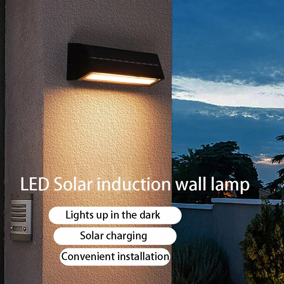 Applique murale — LED Applique murale solaire batterie au Lithium 3.7V 2200mAh IP65 étanche extérieure moderne minimalisme Style lampe porche jardin lumières