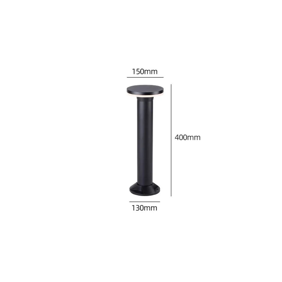 Borne lumineuse extérieure carrée en aluminium, forme champignon, IP54 – Carrélie