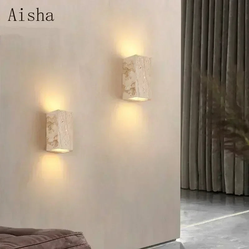 Applique murale en pierre pour jardin et cour décorative Manon Arpège - Un Accent Lumineux pour Vos Extérieurs