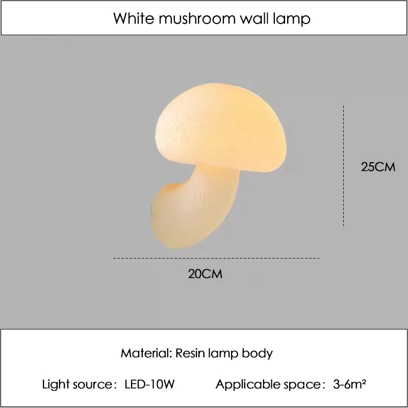 Applique murale — Champignon design nordique pour intérieur extérieur