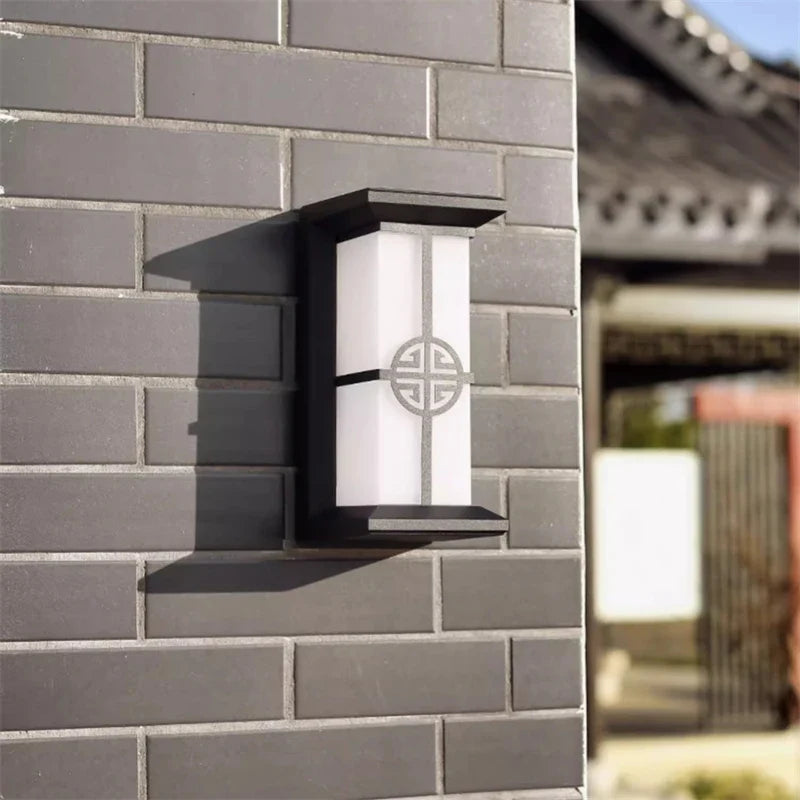 Applique murale — LED applique extérieure en plastique/aluminium porte d'entrée étanche IP65 applique jardin Patio terrasse maison luminaire mural