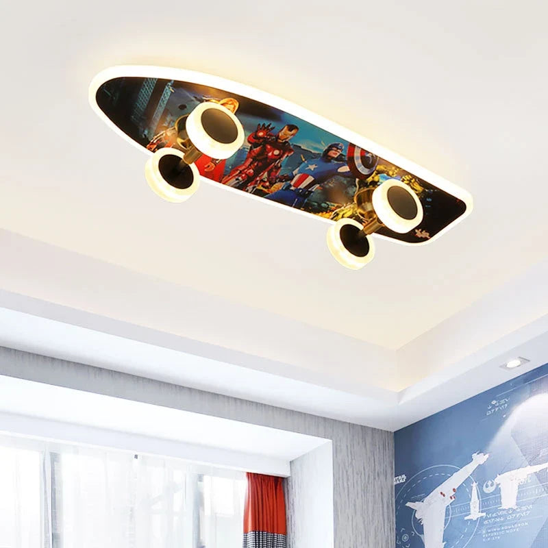 Plafonnier créatif nordique skateboard pour chambre d'enfant moderne Lisandre Essor - Esprit Épuré & Harmonie Intérieure