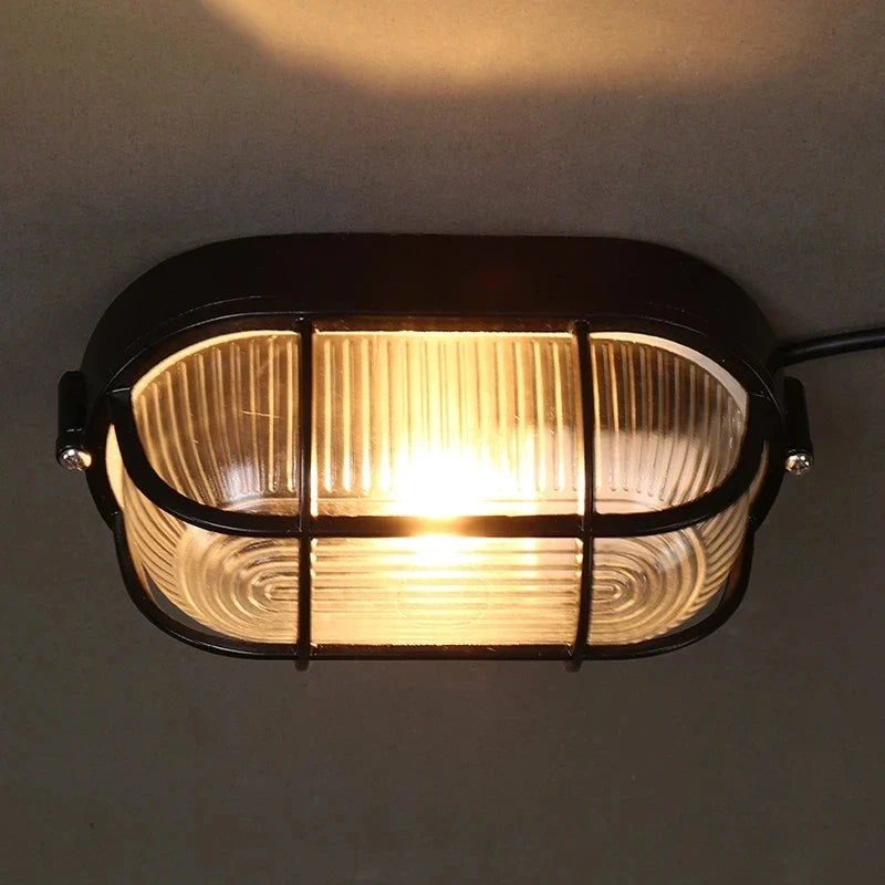 Plafonnier — E27 rétro éclairage extérieur LED étanche appliques murales pour jardin cour balcon couloir plafonniers cuivre Vintage applique 220V