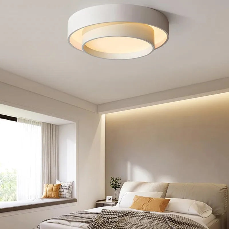 Plafonnier rond moderne led design pour divers espaces Olympe Clairval - Courbes Douces & Décor Équilibré