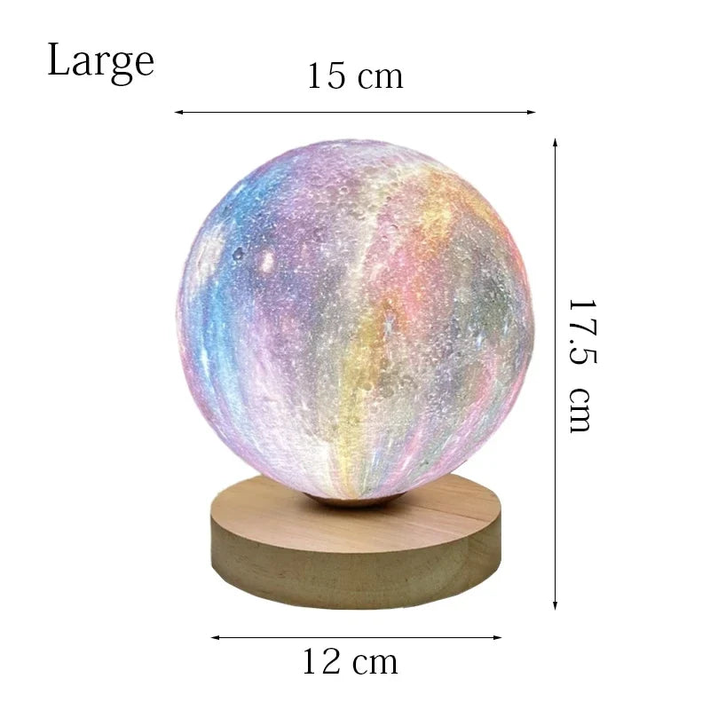 Lampe à poser — Creative 3D lune lampe de Table technologie mode atmosphère lampe chambre d'enfants étudiant lampe chambre étude lampe décorative