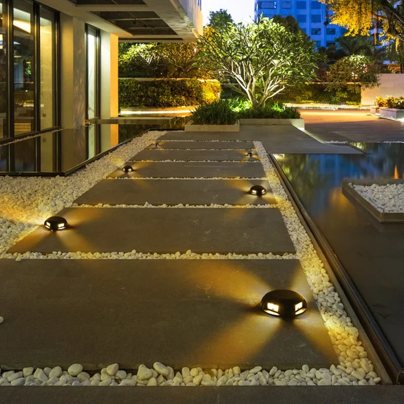 Luminaire LED extérieur étanche au sol pour allée, escalier, jardin et pelouse Yvonne Envol en Aluminium - Simplicité & Caractère au Quotidien