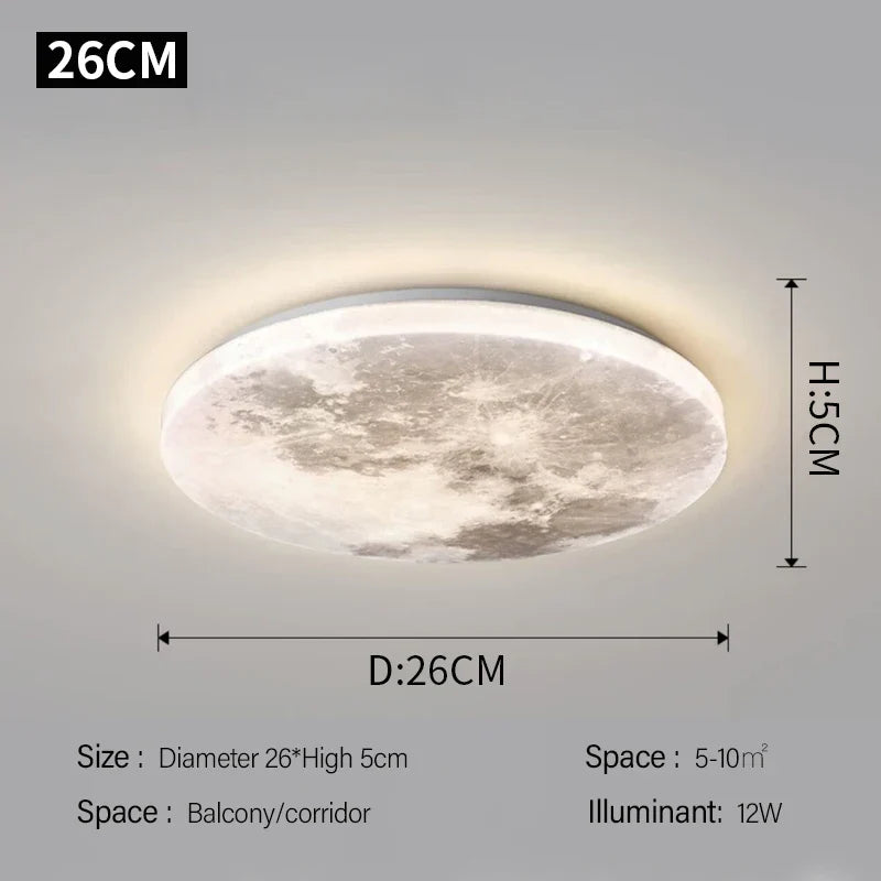 Plafonnier — Lune lampe LED éclairage romantique pour balcon et chambre enfant