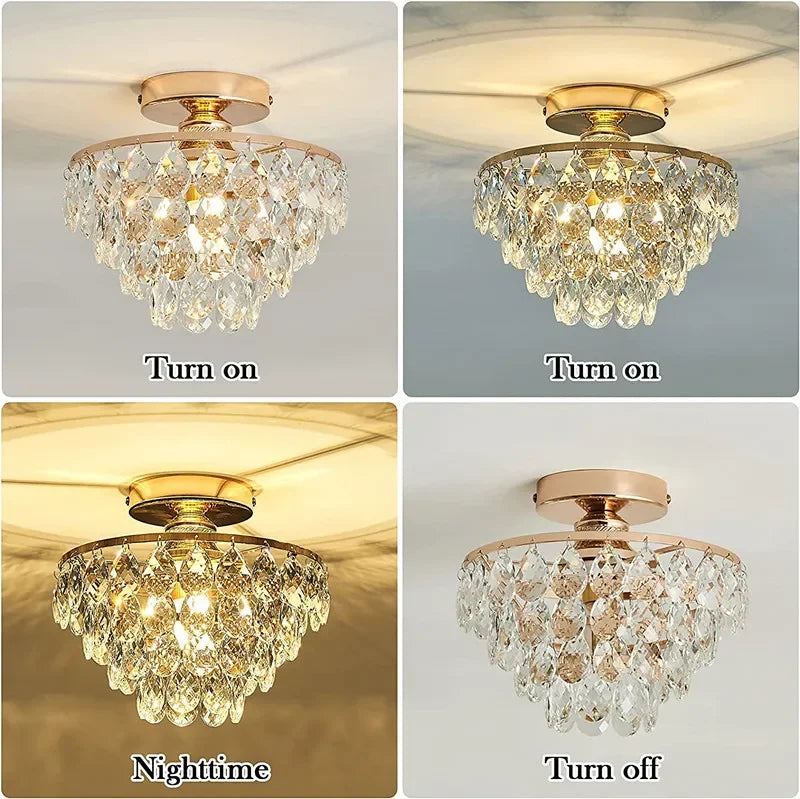 Plafonnier moderne en cristal pour intérieur élégant et raffiné Alix Résonance - Jeux de Reflets & Présence Raffinée