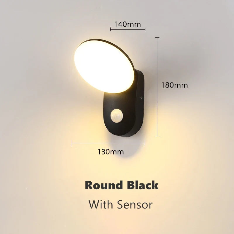 Applique murale — Extérieure LED avec capteur de mouvement étanche décorative