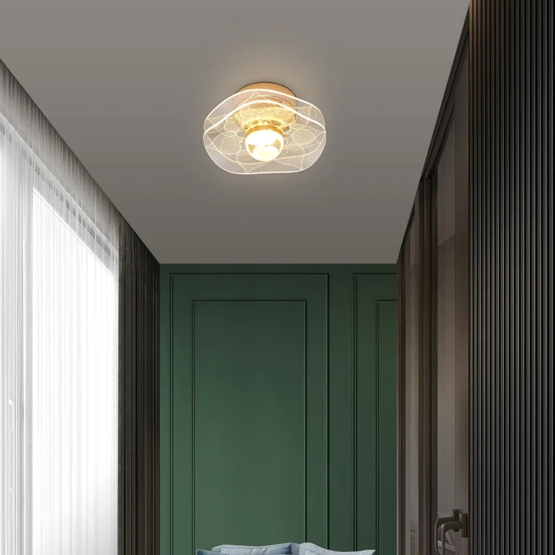 Plafonnier led moderne nordique pour intérieur et balcon Juliette Résonance - Lignes Épurées & Atmosphère Sereine