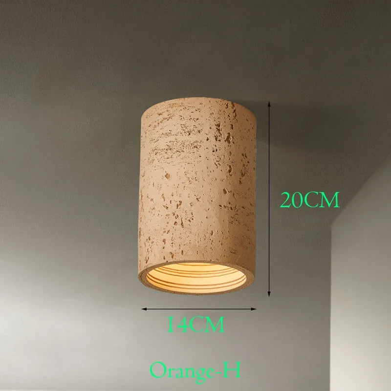 Spot Wabi Sabi - lumineux Led en ciment rouge Octave Nocturne - Une Note Singulière dans le Décor