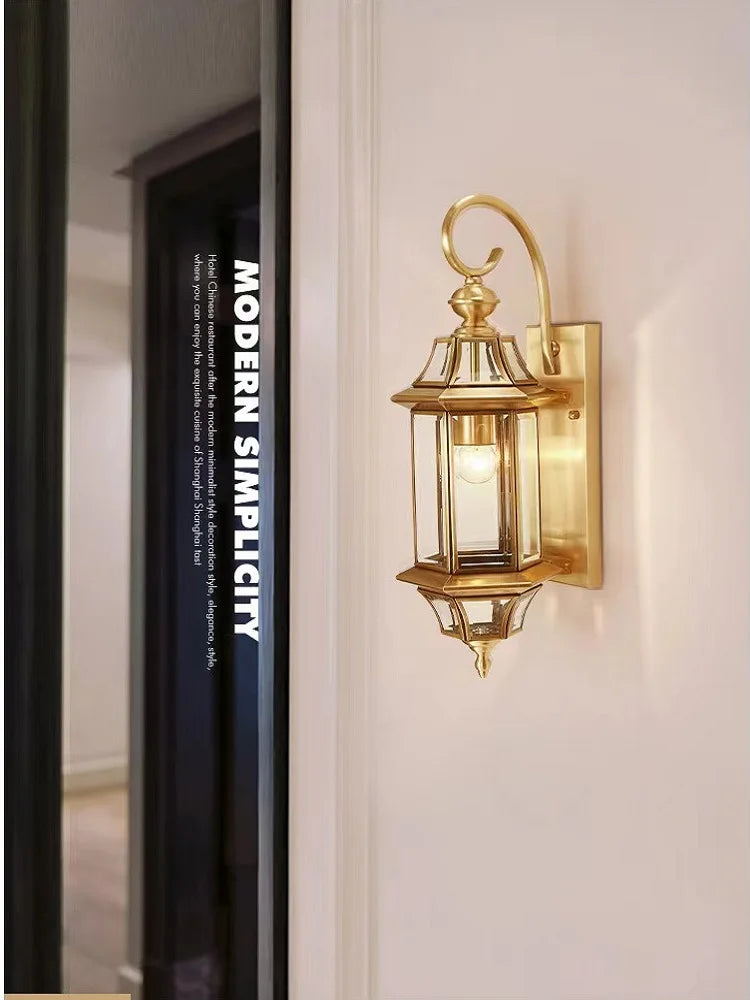 Applique murale — Extérieure en cuivre LED étanche design élégant