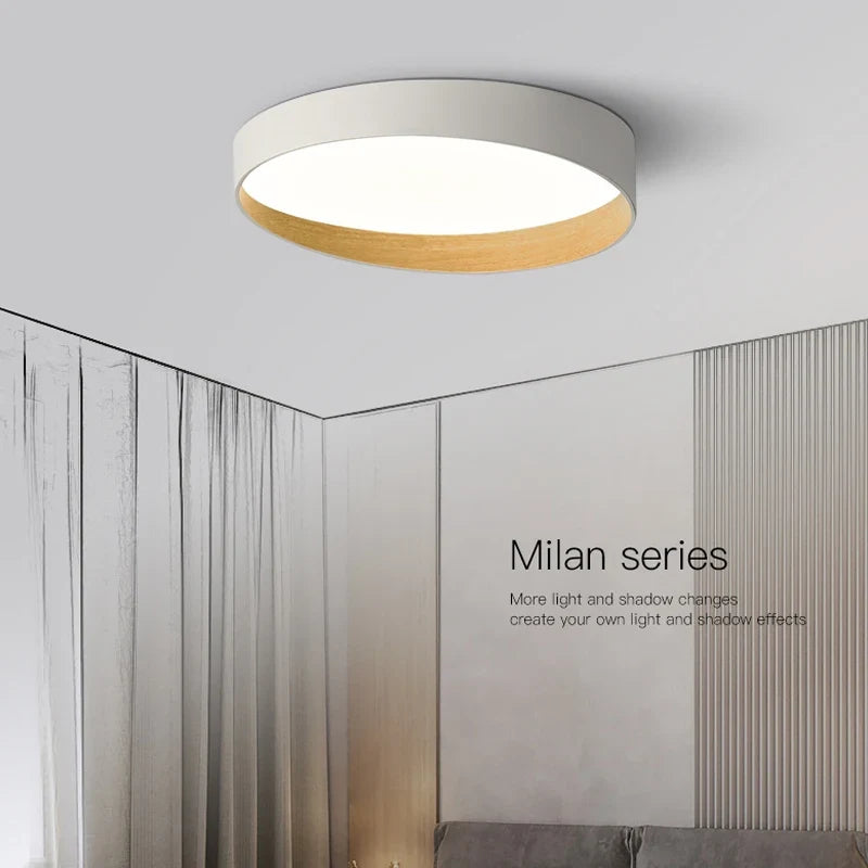 Plafonnier minimalistes modernes grain de bois créatifs Aveline Résonance - Le Charme du Bois au Quotidien