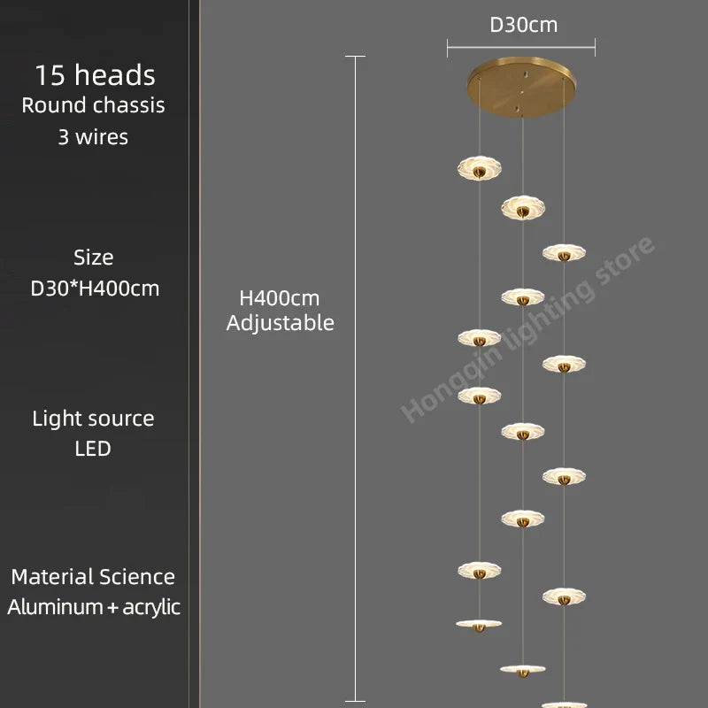 Lustre — Moderne à LED pour éclairage intérieur élégant