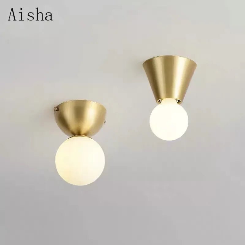 Plafonnier — En laiton éclairage intérieur nordique simple décoratif