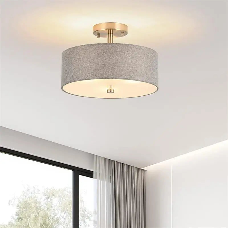 Plafonnier — Vintage en tissu pour une ambiance chaleureuse et accueillante