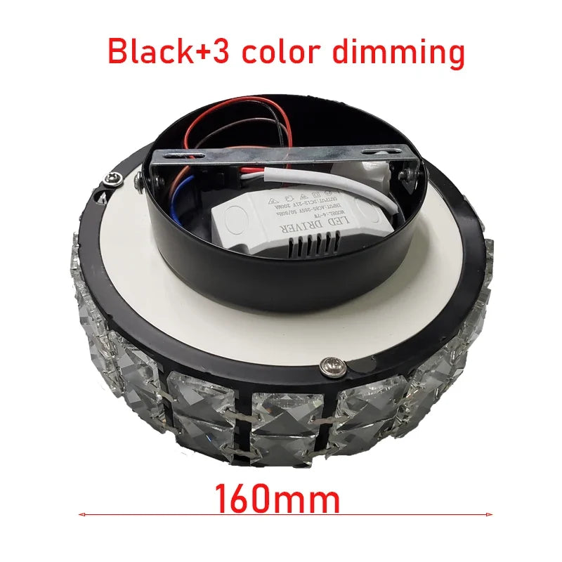 Plafonnier — Nordiques Lampara Techo lustre LED lumières en cristal Luminaria De Teto Para Sala Plafonnier or noir blanc Lampy