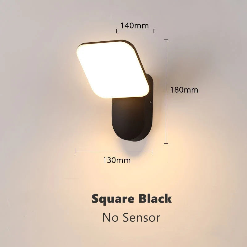 Applique murale — Extérieure LED avec capteur de mouvement étanche décorative