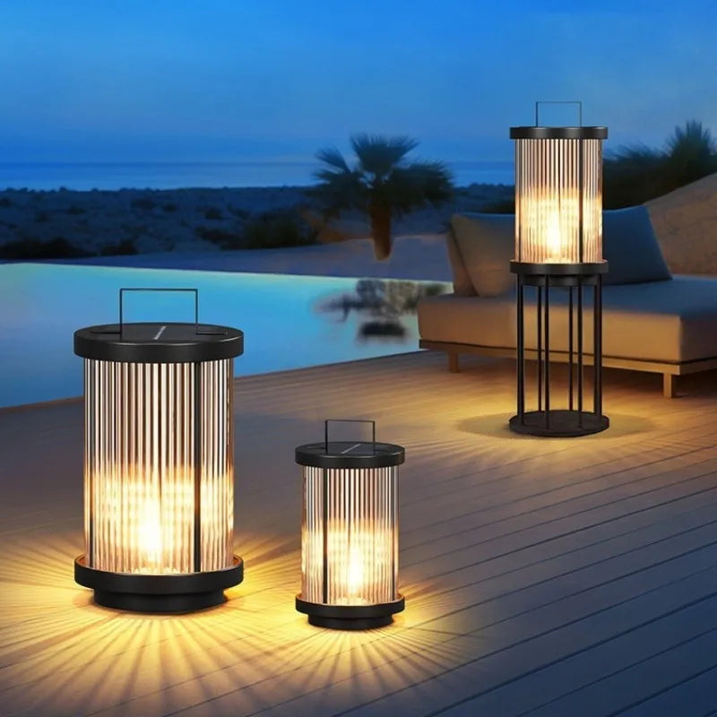 Lampadaire solaire extérieur étanche en verre pour jardin – Lioris Rivage