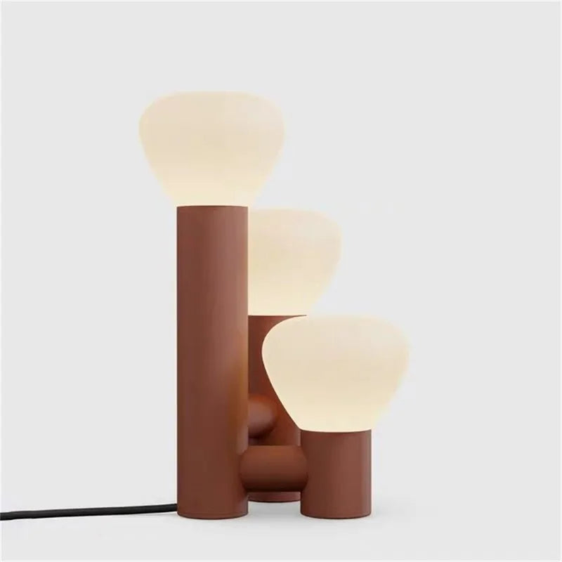 lampe à poser en verre coloré pour décoration intérieure