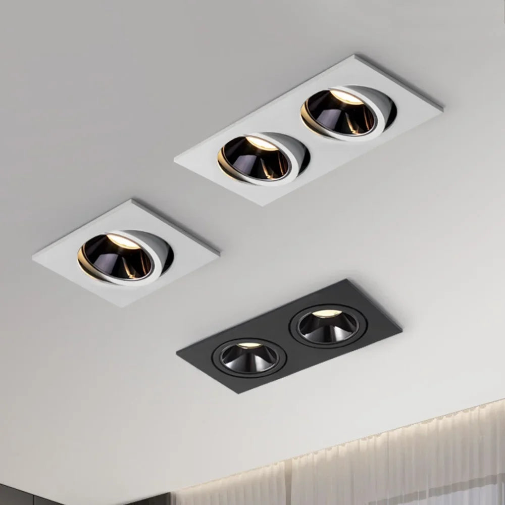 Plafonnier à spots Led intégré à intensité réglable Camille Sillage en Aluminium - Lignes Dessinées & Décor Raffiné