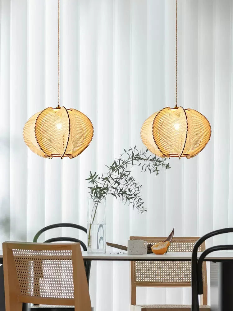 Lustre Japonais Marceau Brume en Corde de Chanvre